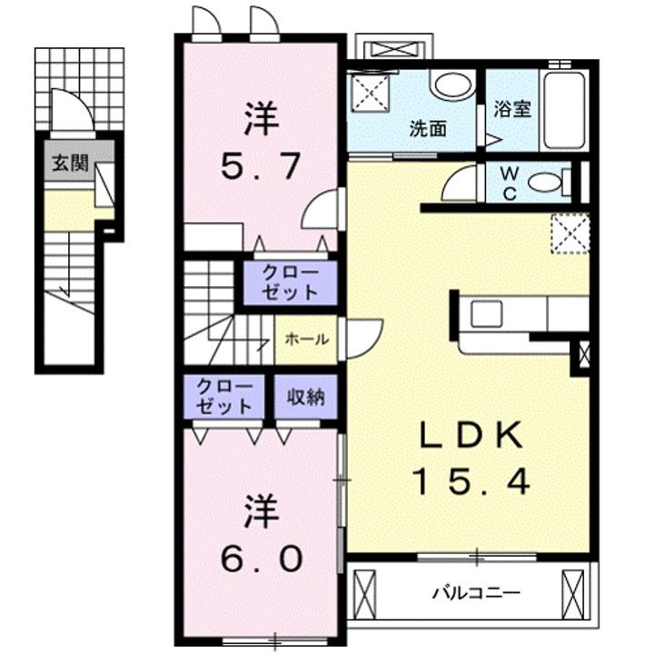 滋賀県湖南市三雲 三雲駅 2LDK アパート 賃貸物件詳細