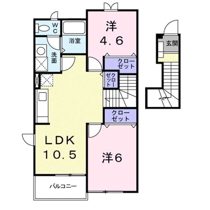 滋賀県蒲生郡日野町松尾５丁目 日野駅 2LDK アパート 賃貸物件詳細