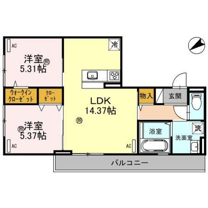 滋賀県栗東市大橋５丁目 手原駅 2LDK アパート 賃貸物件詳細