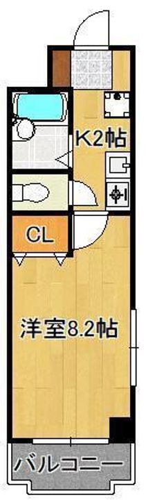 福岡県北九州市小倉北区上富野３丁目 平和通駅 1K マンション 賃貸物件詳細