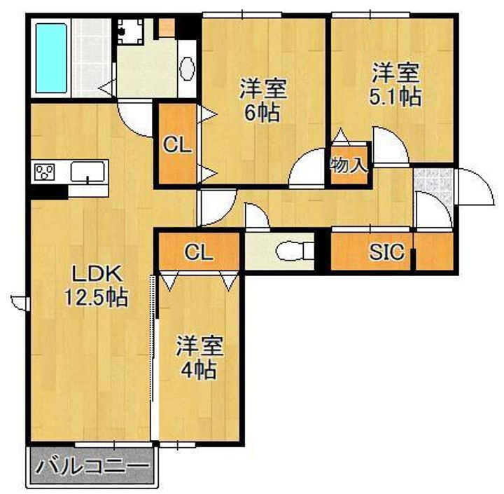 福岡県北九州市門司区大里戸ノ上２丁目 門司駅 3LDK アパート 賃貸物件詳細