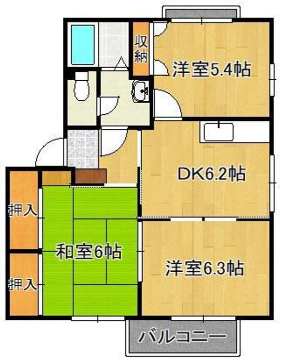 福岡県京都郡苅田町大字集 苅田駅 3DK アパート 賃貸物件詳細