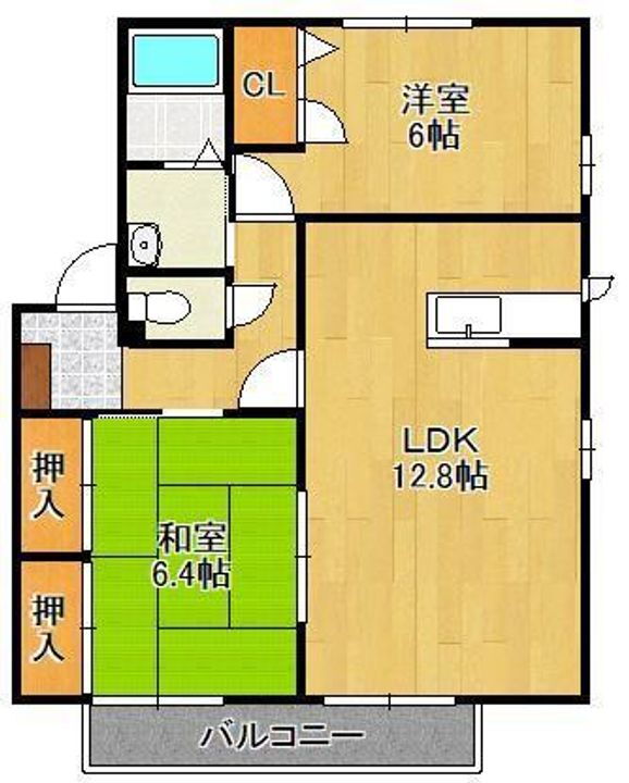福岡県北九州市小倉南区蜷田若園１丁目 北方駅 2LDK アパート 賃貸物件詳細