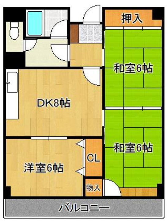 プレアール志徳 4階 3DK 賃貸物件詳細