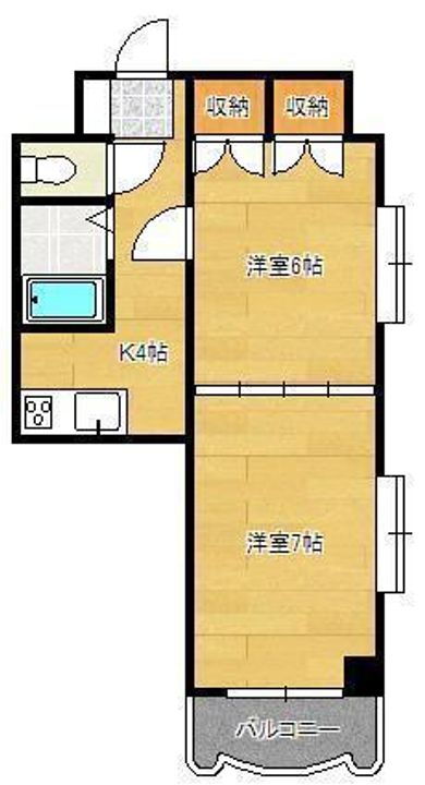 福岡県北九州市小倉北区片野４丁目 片野駅 2K マンション 賃貸物件詳細