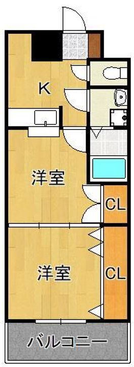 福岡県北九州市小倉北区黄金１丁目 香春口三萩野駅 2K マンション 賃貸物件詳細