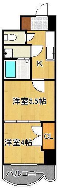 福岡県北九州市小倉北区三萩野２丁目 香春口三萩野駅 2K マンション 賃貸物件詳細