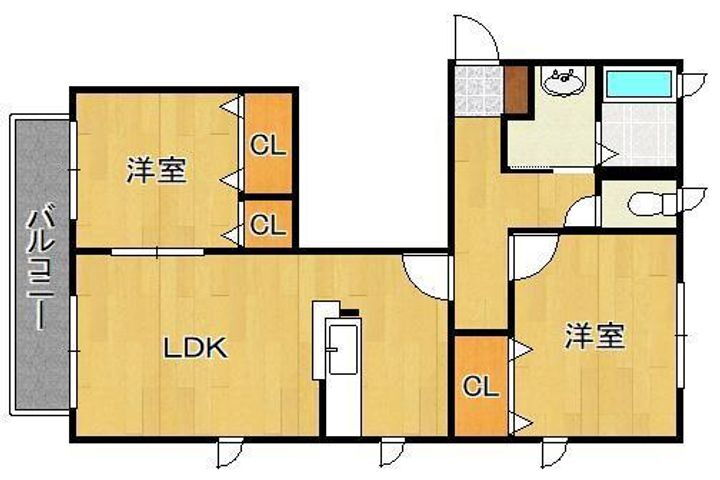 福岡県北九州市小倉北区妙見町 城野駅 2LDK アパート 賃貸物件詳細