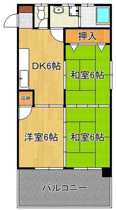 福岡県北九州市小倉北区片野４丁目 城野駅 3DK マンション 賃貸物件詳細