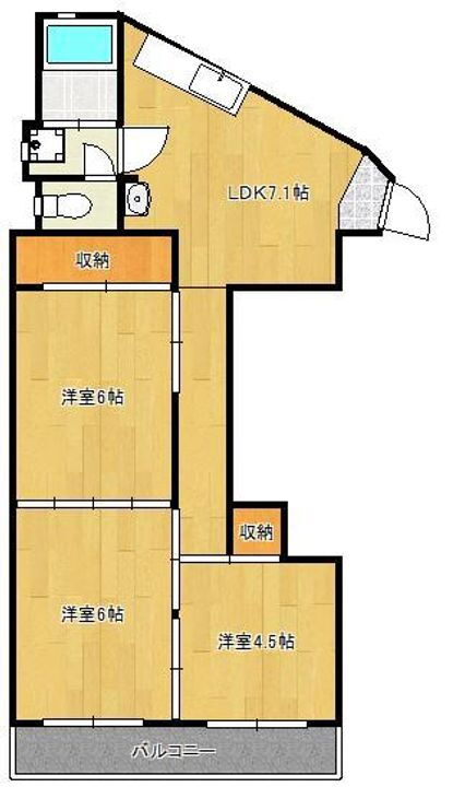 福岡県北九州市小倉北区黒原３丁目 城野駅 3DK マンション 賃貸物件詳細