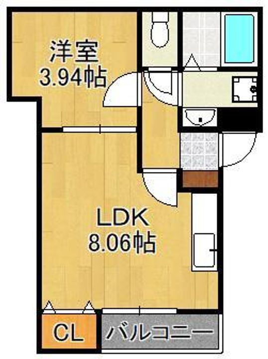 Ｓｅｌｅｎｅ熊西 2階 1LDK 賃貸物件詳細