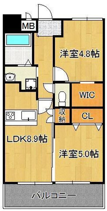 福岡県北九州市小倉北区竪町２丁目 西小倉駅 2DK マンション 賃貸物件詳細