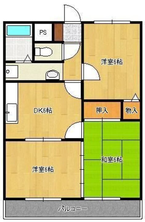 福岡県遠賀郡水巻町吉田東４丁目 東水巻駅 3DK マンション 賃貸物件詳細