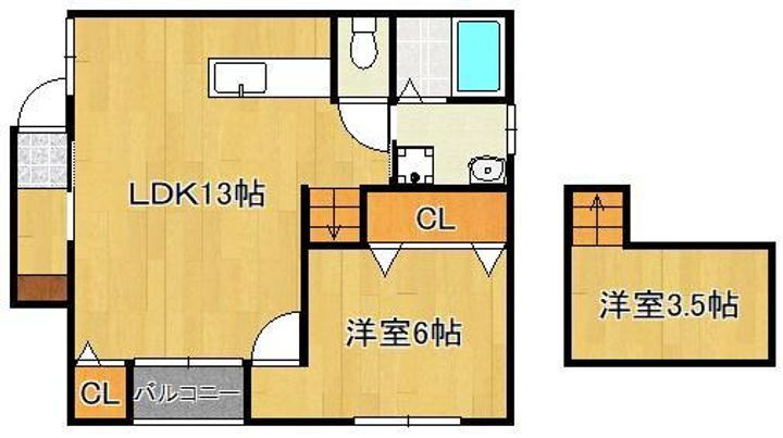 福岡県遠賀郡岡垣町海老津駅南２丁目 海老津駅 1SLDK アパート 賃貸物件詳細
