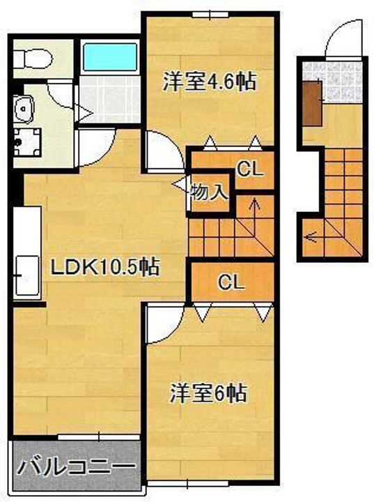 福岡県遠賀郡水巻町吉田西４丁目 水巻駅 2LDK アパート 賃貸物件詳細