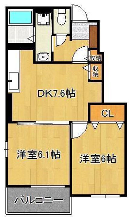 福岡県直方市大字直方 南直方御殿口駅 2DK アパート 賃貸物件詳細