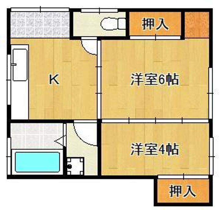 福岡県直方市大字中泉 藤棚駅 2K アパート 賃貸物件詳細