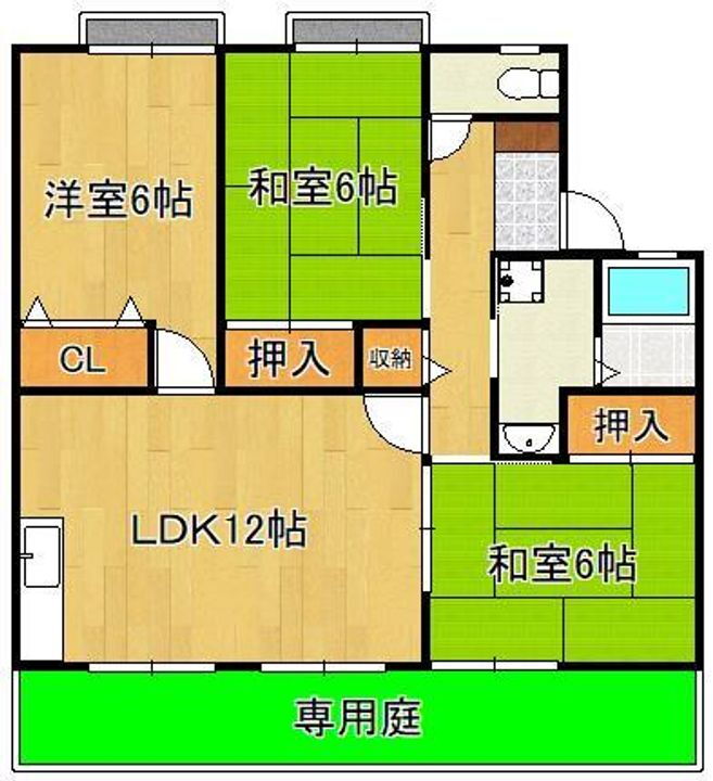 福岡県北九州市八幡西区本城１丁目 本城駅 3LDK アパート 賃貸物件詳細