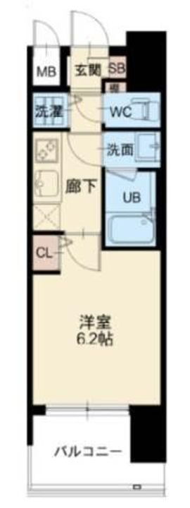 スプランディッド北巽 6階 1K 賃貸物件詳細