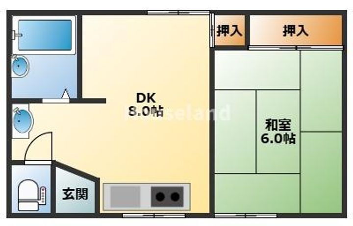 和歌山県和歌山市中之島 紀伊中ノ島駅 1DK アパート 賃貸物件詳細