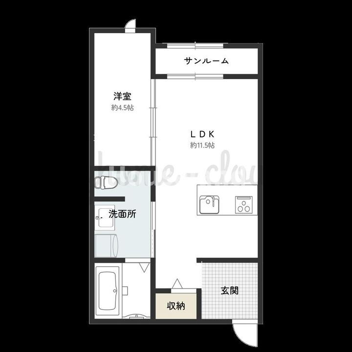 和歌山県和歌山市古屋 八幡前駅 1LDK アパート 賃貸物件詳細