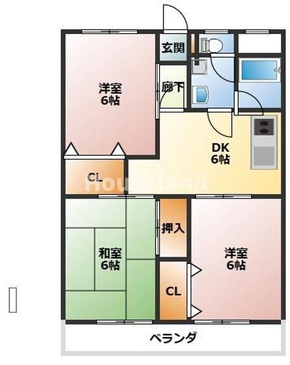 和歌山県和歌山市新中島 宮前駅 3DK マンション 賃貸物件詳細