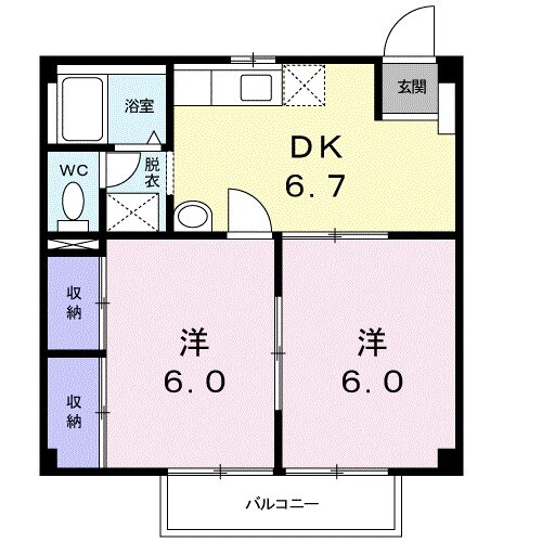 岡山県玉野市田井５丁目 宇野駅 2DK アパート 賃貸物件詳細