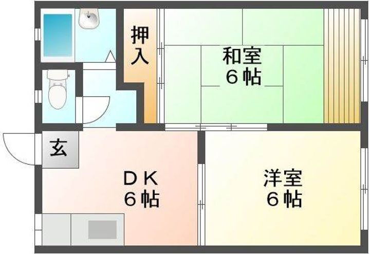 岡山県岡山市南区豊成１丁目 清輝橋駅 2DK アパート 賃貸物件詳細