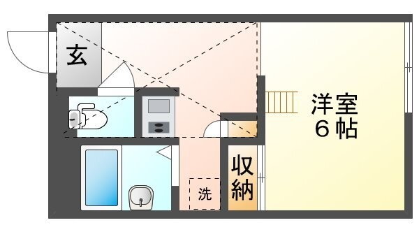 岡山県岡山市北区野田３丁目 大元駅 1K アパート 賃貸物件詳細