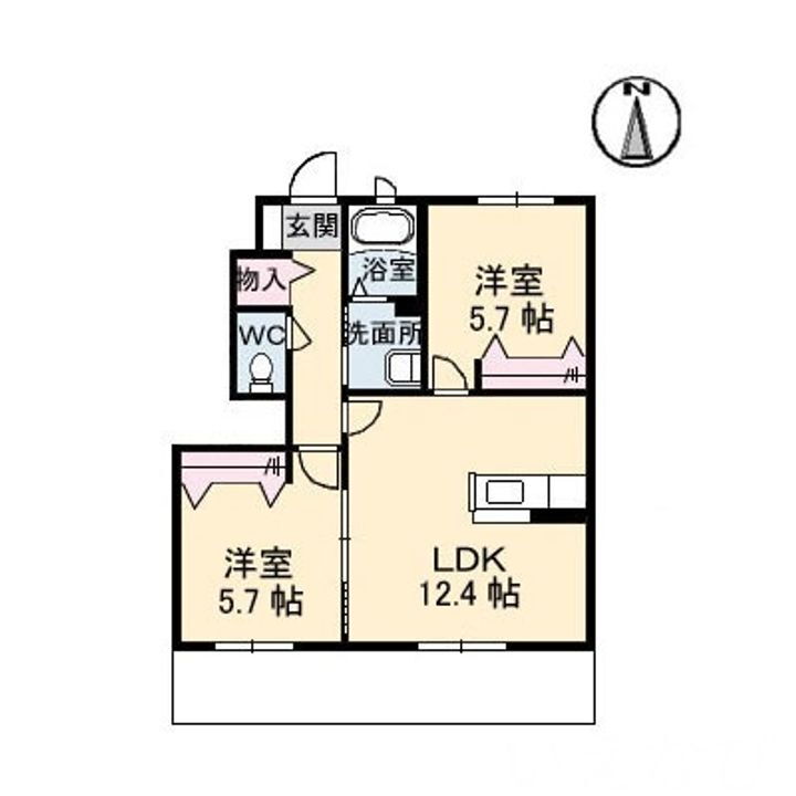 岡山県岡山市北区平田 備前西市駅 2LDK アパート 賃貸物件詳細