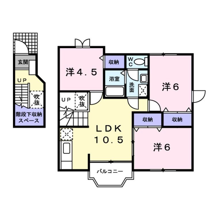 岡山県玉野市槌ケ原 常山駅 3LDK アパート 賃貸物件詳細