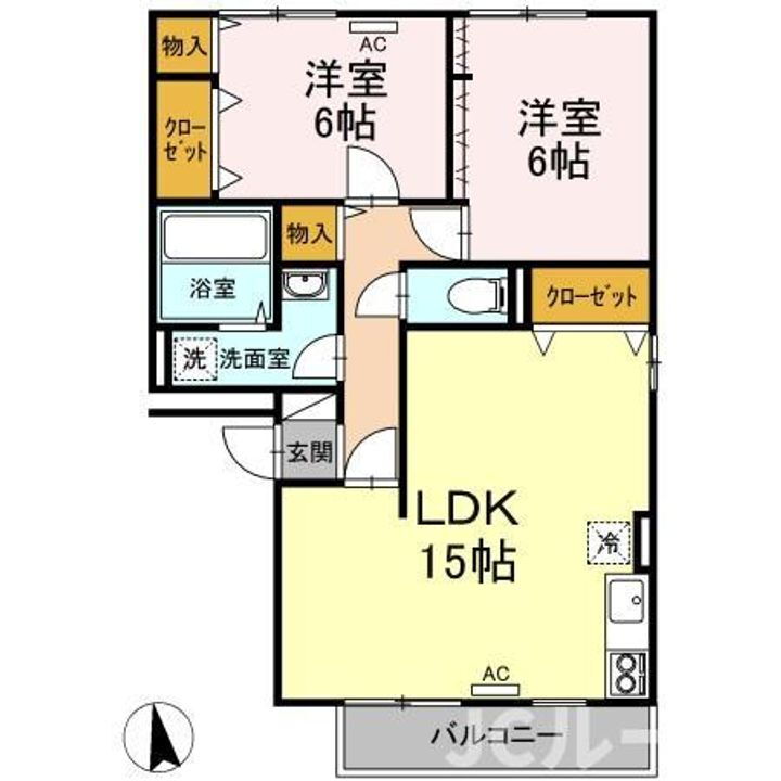 ロイヤルフローリッシュ 2階 2LDK 賃貸物件詳細