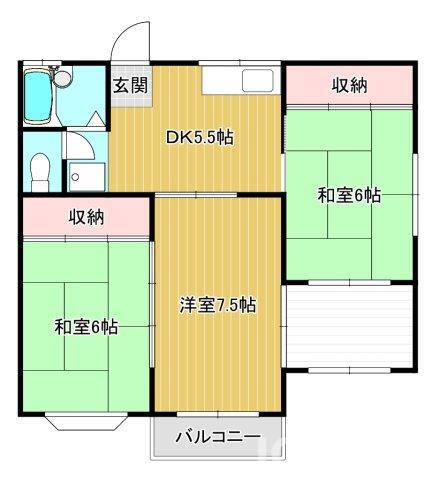 コーポサンフラワー 1階 3DK 賃貸物件詳細