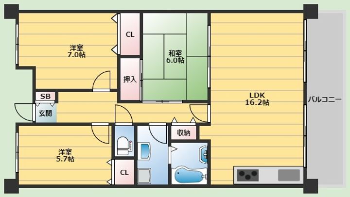 大阪府吹田市千里山西４丁目 緑地公園駅 3LDK マンション 賃貸物件詳細