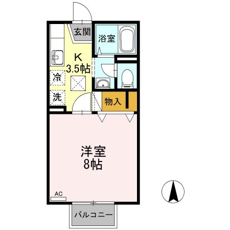 岡山県岡山市北区高柳西町 大安寺駅 1K アパート 賃貸物件詳細