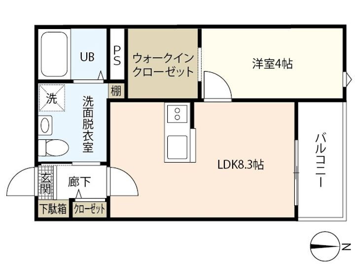 岡山県岡山市北区南方２丁目 岡山駅 1LDK アパート 賃貸物件詳細