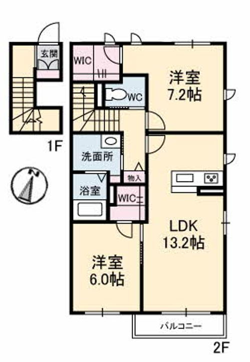 岡山県岡山市南区芳泉４丁目 岡山駅 2LDK アパート 賃貸物件詳細