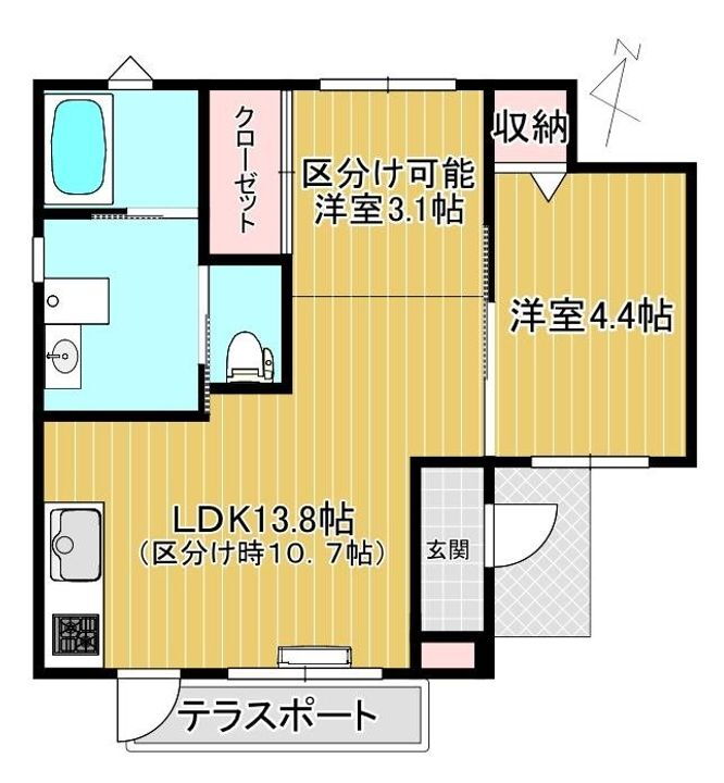 岡山県岡山市北区伊福町３丁目 岡山駅 1LDK アパート 賃貸物件詳細