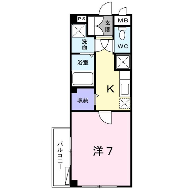 岡山県岡山市北区津島東３丁目 法界院駅 1K アパート 賃貸物件詳細