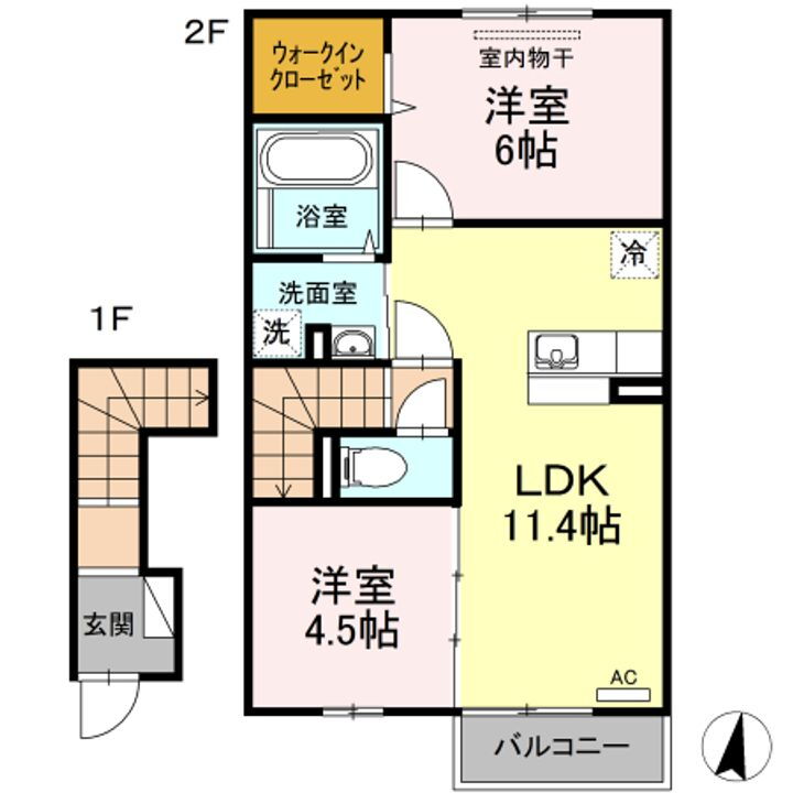 Ｍ・Ｋ３ 2階 2LDK 賃貸物件詳細