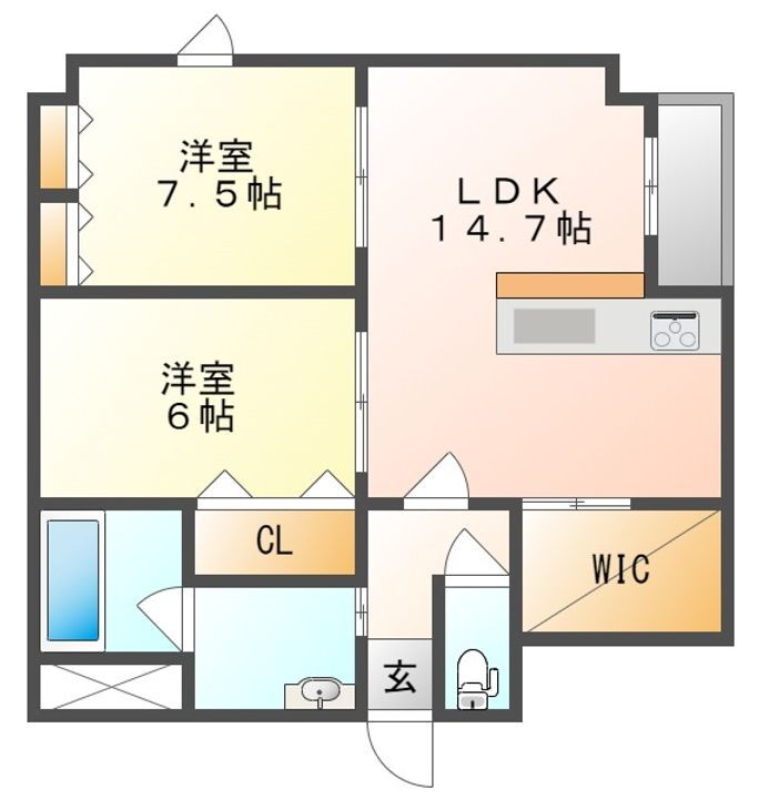 ベンハウス西川緑道公園 3階 2LDK 賃貸物件詳細