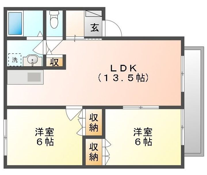 岡山県岡山市北区平野 庭瀬駅 2LDK アパート 賃貸物件詳細