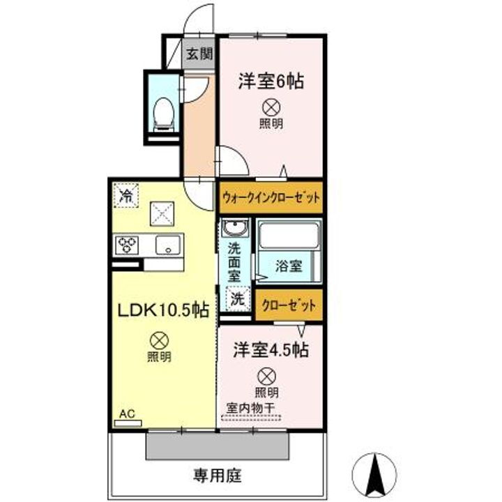 グラシューヴェルジェ　Ａ棟 2階 2LDK 賃貸物件詳細