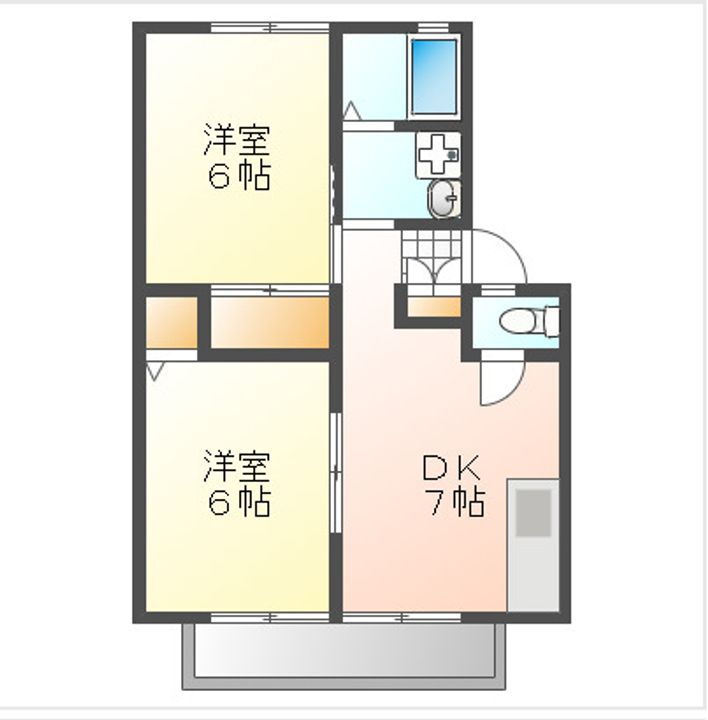 岡山県岡山市中区湊 県庁通り駅 2DK アパート 賃貸物件詳細