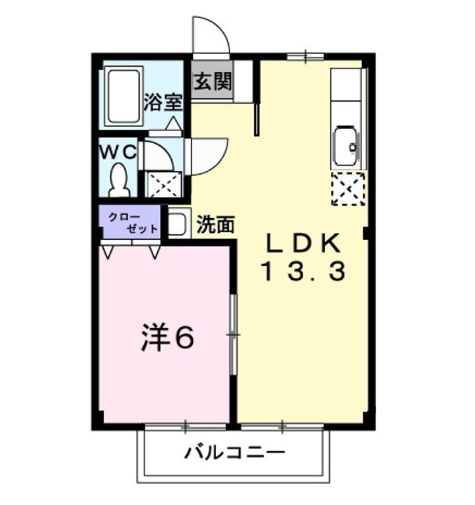 レジデンス藤原 2階 1LDK 賃貸物件詳細