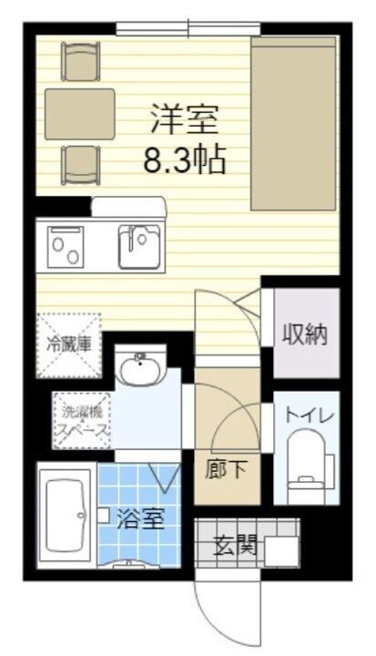 イーストヒルズＢ棟 1階 1K 賃貸物件詳細