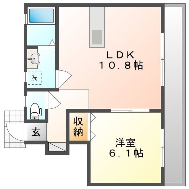 岡山県岡山市北区平野 庭瀬駅 1LDK アパート 賃貸物件詳細