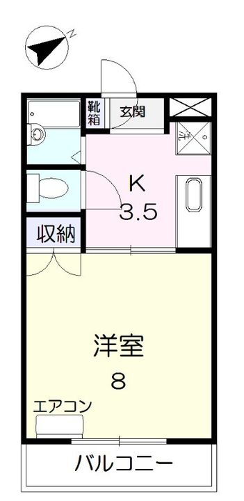 メゾン大福 2階 1K 賃貸物件詳細