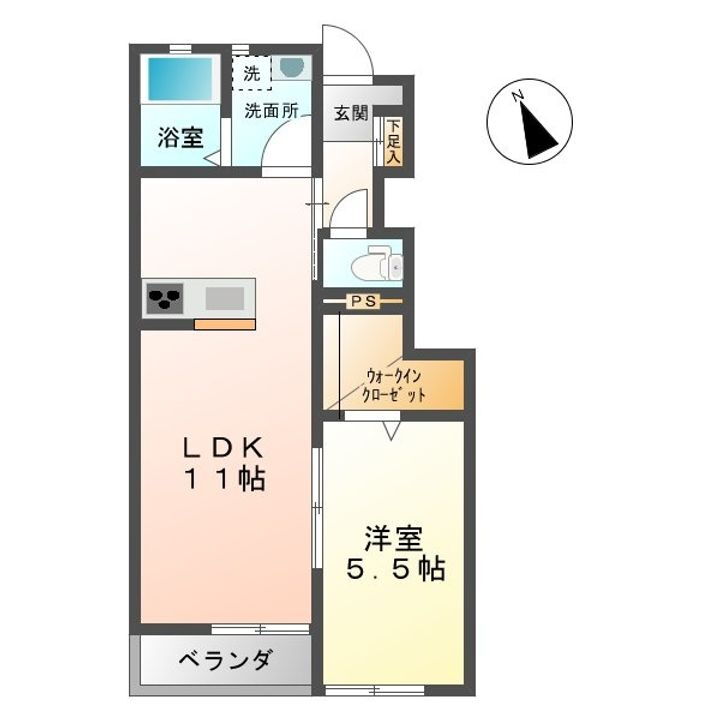 リバーサイド藤田　Ｃ棟 1階 1LDK 賃貸物件詳細