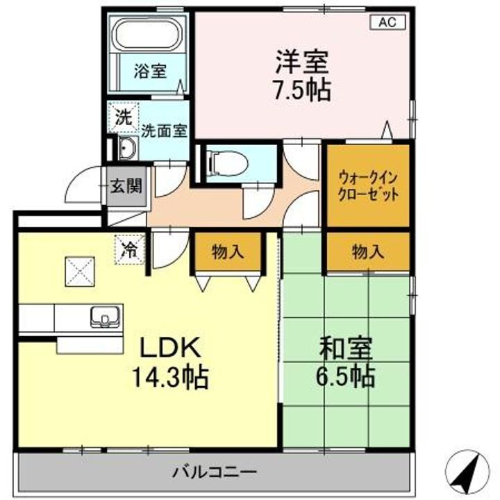 スプランドール 3階 2LDK 賃貸物件詳細